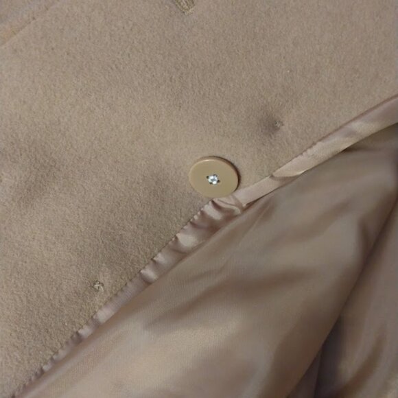 London Fog Wool Blend Double Breasted Pea Coat Women Plus Sz 3X** Camel Tan - Picture 14 of 16
